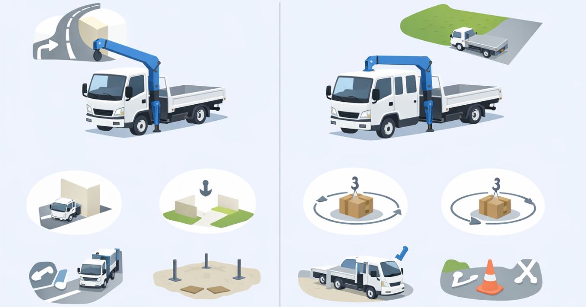 3tユニックと4tユニックの選び分けを比較した図解