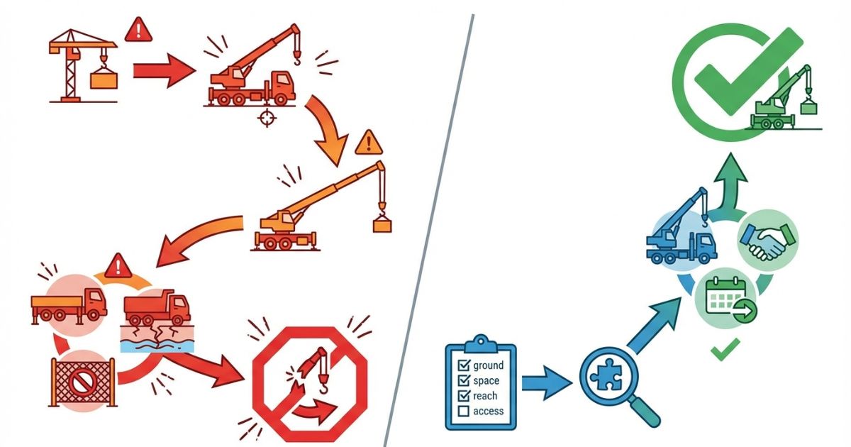 3tユニックを無理に手配した場合の停止リスクと切替判断を示す図解
