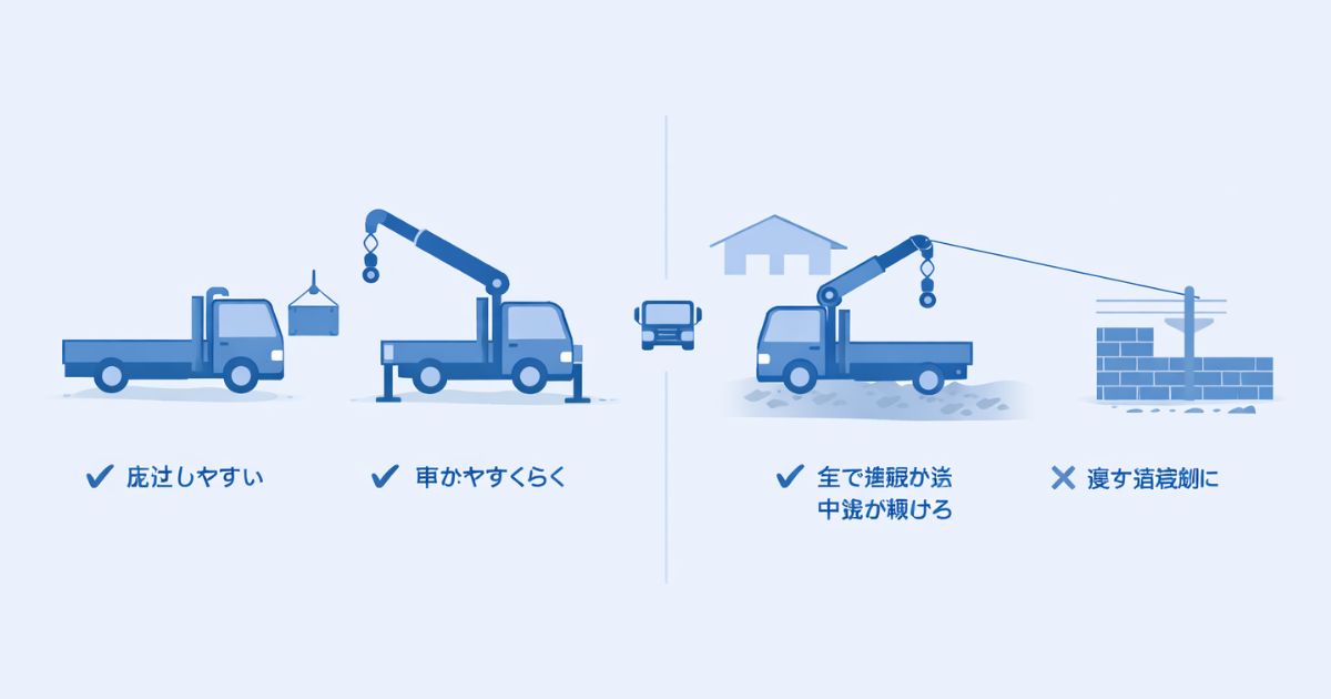3tユニックで成立しやすい条件と不成立に振れやすい条件の比較図