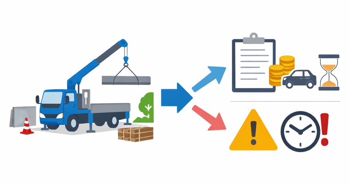 3tユニック短期レンタルで現場適合と総コストの順に判断する図解