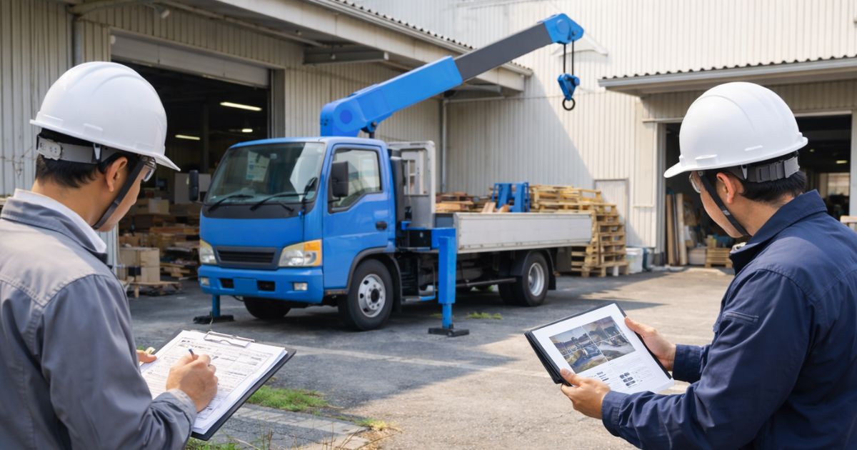 3tユニック短期レンタル前に現場条件と見積条件を確認する実務現場のイメージ