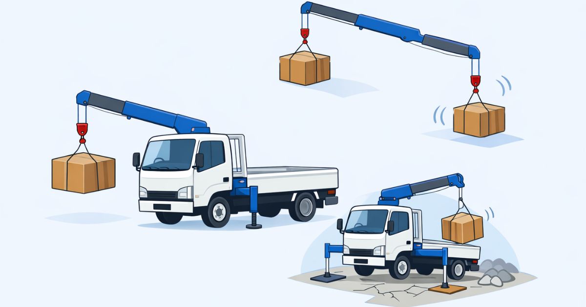 3tユニックの作業半径で起きやすい混同ポイントを整理した図解