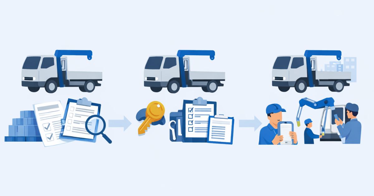 3tユニックのレンタル・購入・外注の判断軸を比較した図