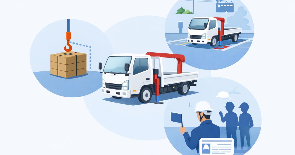 3tユニック車の成立条件を作業・現場・体制で整理した図解