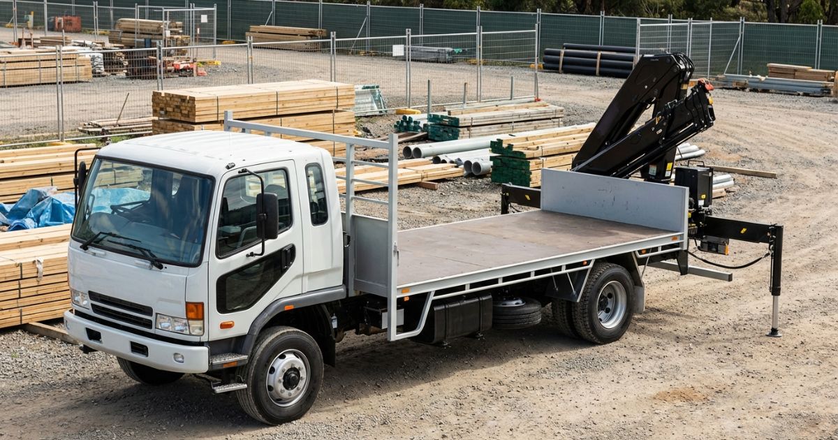 3tユニック車両全体が分かる資格判断用の現場イメージ写真