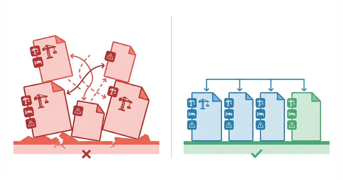 条件が揃っていない見積比較で失敗するリスクを示す図解