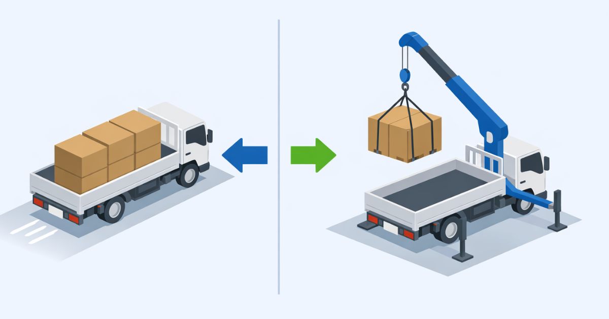 積載と吊りの判断軸の違いを整理した比較図解