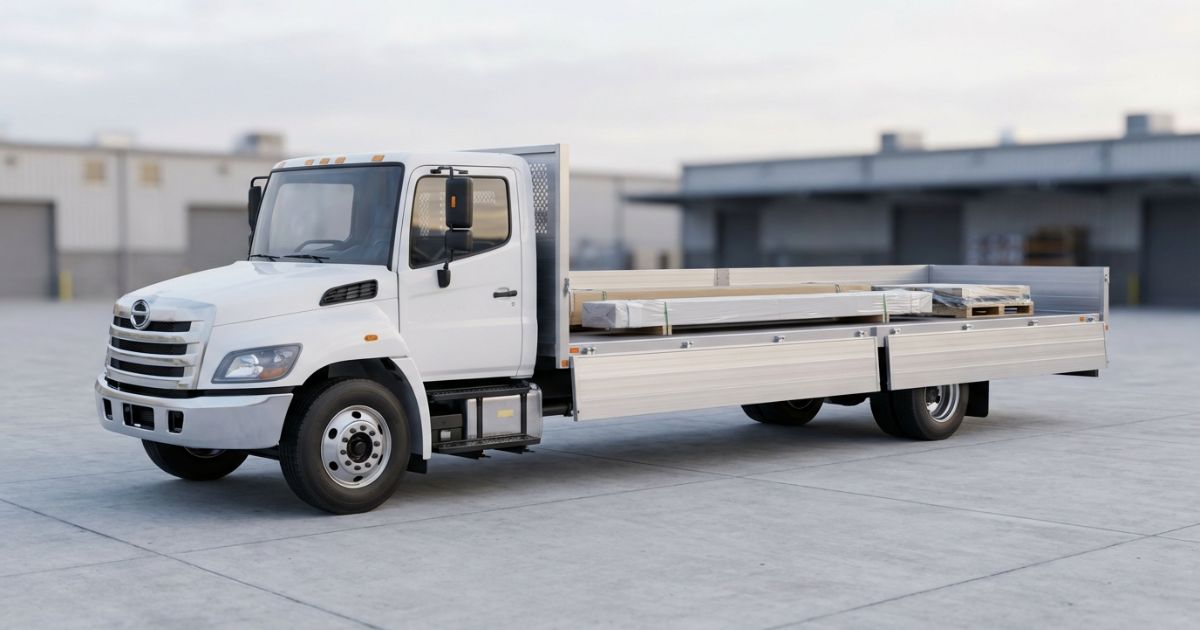 4tトラックのロング仕様の外観イメージ（荷台が長いタイプ）