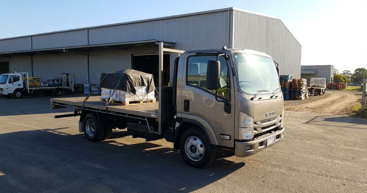 4tトラックの最大積載量をイメージできる写真（中型トラックのサイズ感）