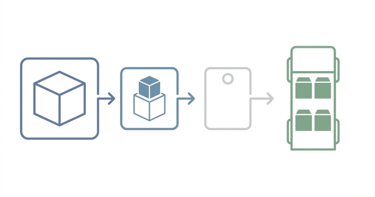 最大積載量の判断手順（総重量→最重量物→車検証→載せ方）を示す図解