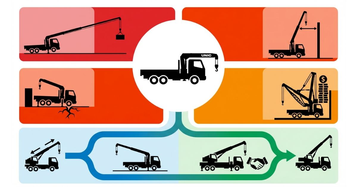 ブーム長さの選択ミスで起きやすい失敗やリスクを整理した図解