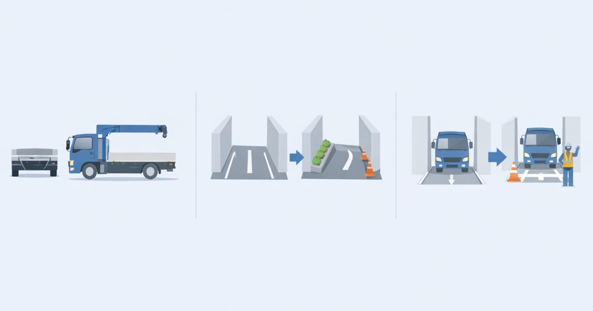 4tユニックの車体幅と最大幅など混同しやすい違いを整理した比較図