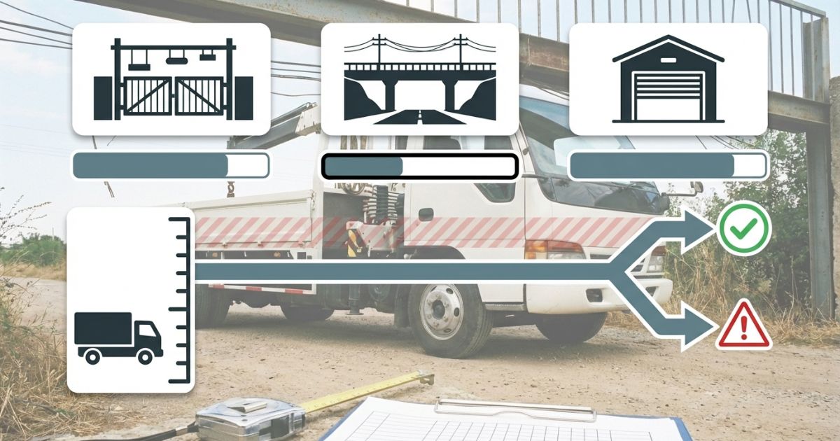 4tユニックは総重量枠の中で車両重量が増えるほど積載量が減る関係を先に確定する図解