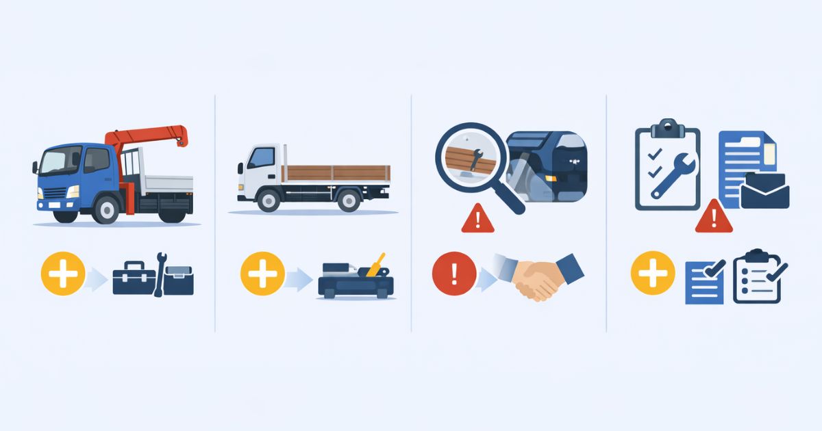 4tユニック査定で見られる比較ポイントを整理した図解