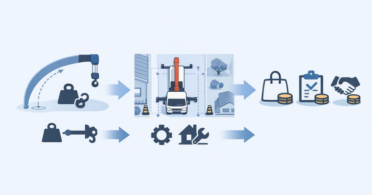 4tユニックの仕様判断を性能・寸法・料金の順で整理した図解
