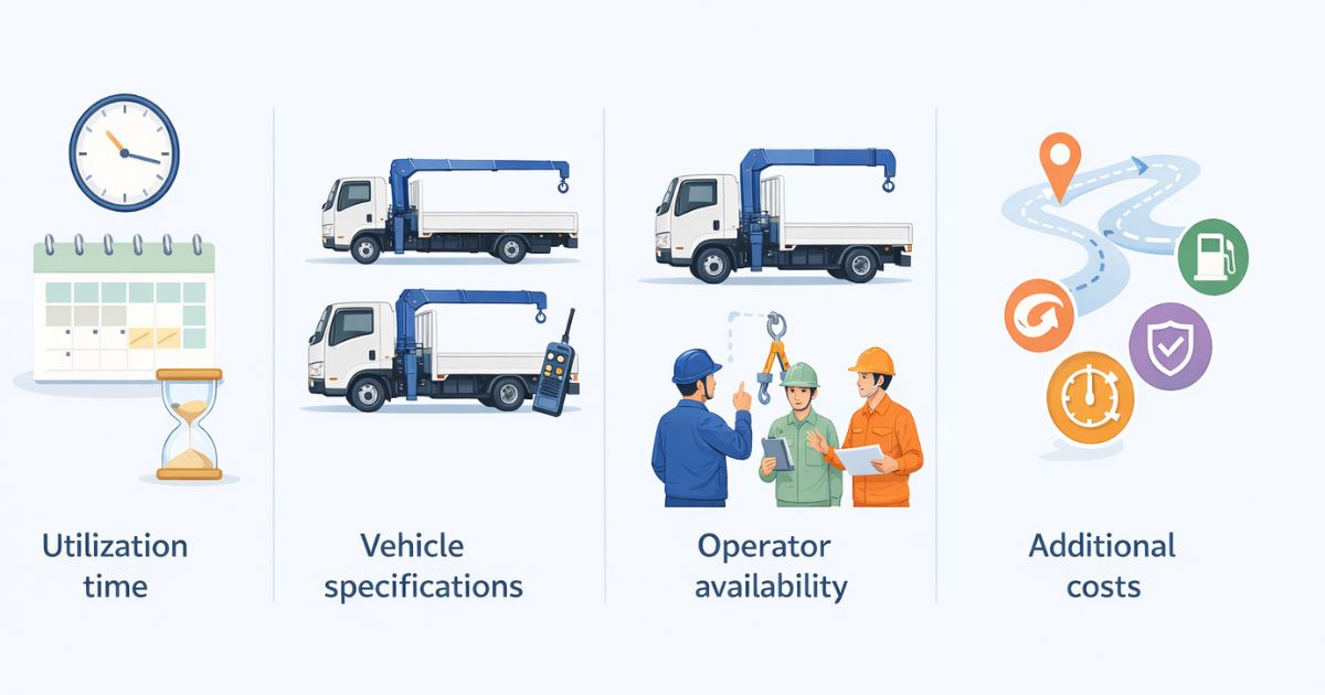 4tユニック車レンタル料金で比較前に揃える条件を整理した図解