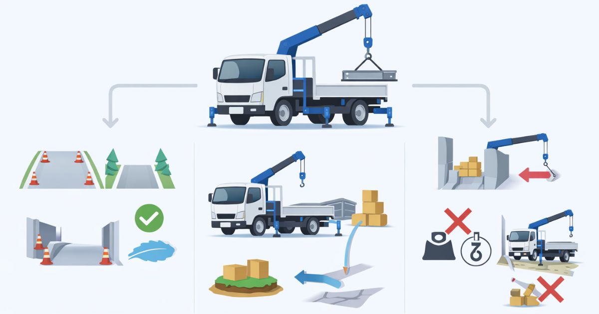 4tユニック車が適する条件と不向きな条件を整理した図解
