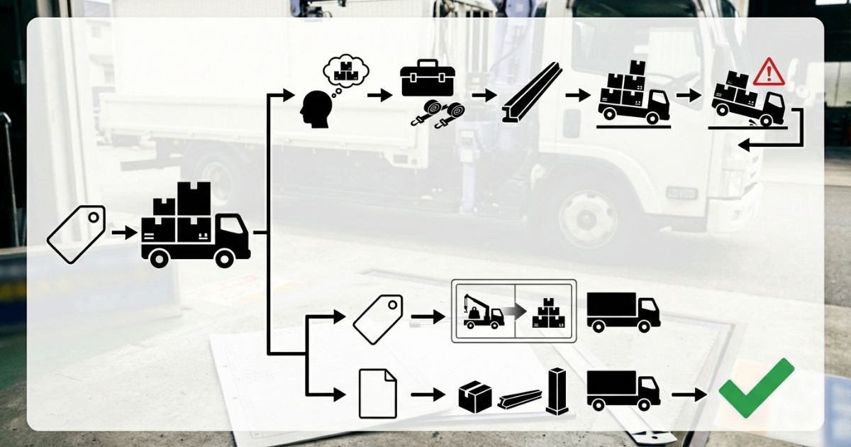  4tユニックの高さ制限は実車全高と現場経路車庫の最小ボトルネックをマージン付きで照合して決める図解