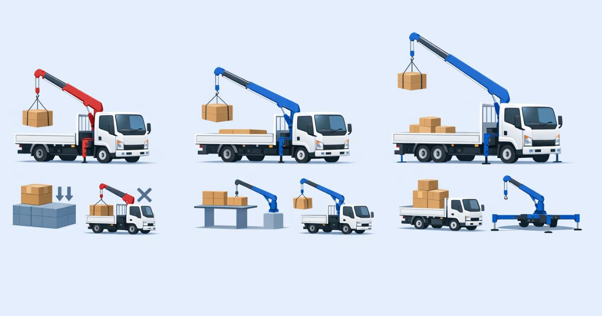 2t・3t・4tユニックの判断軸を比較した図解