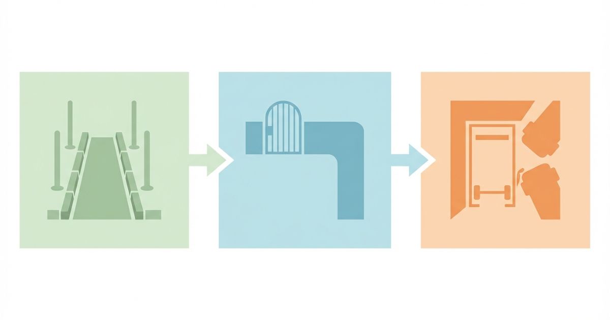 車幅が原因で狭路トラブルが連鎖する流れを整理した図解