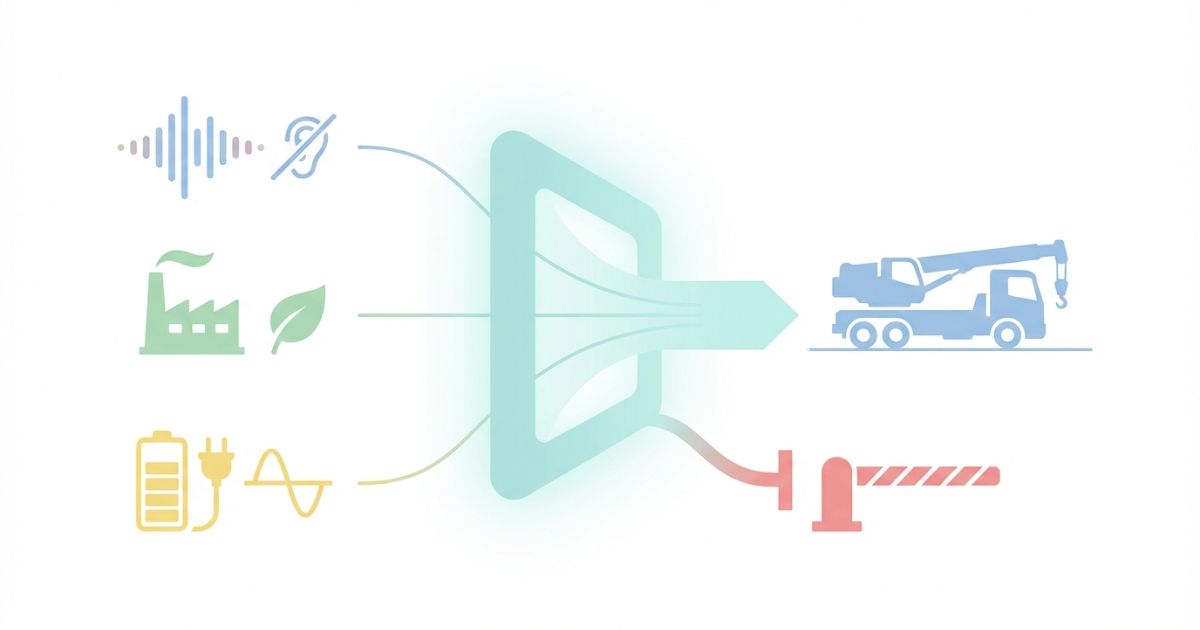 電動トラッククレーンが有効になる条件を整理した判断軸の図解