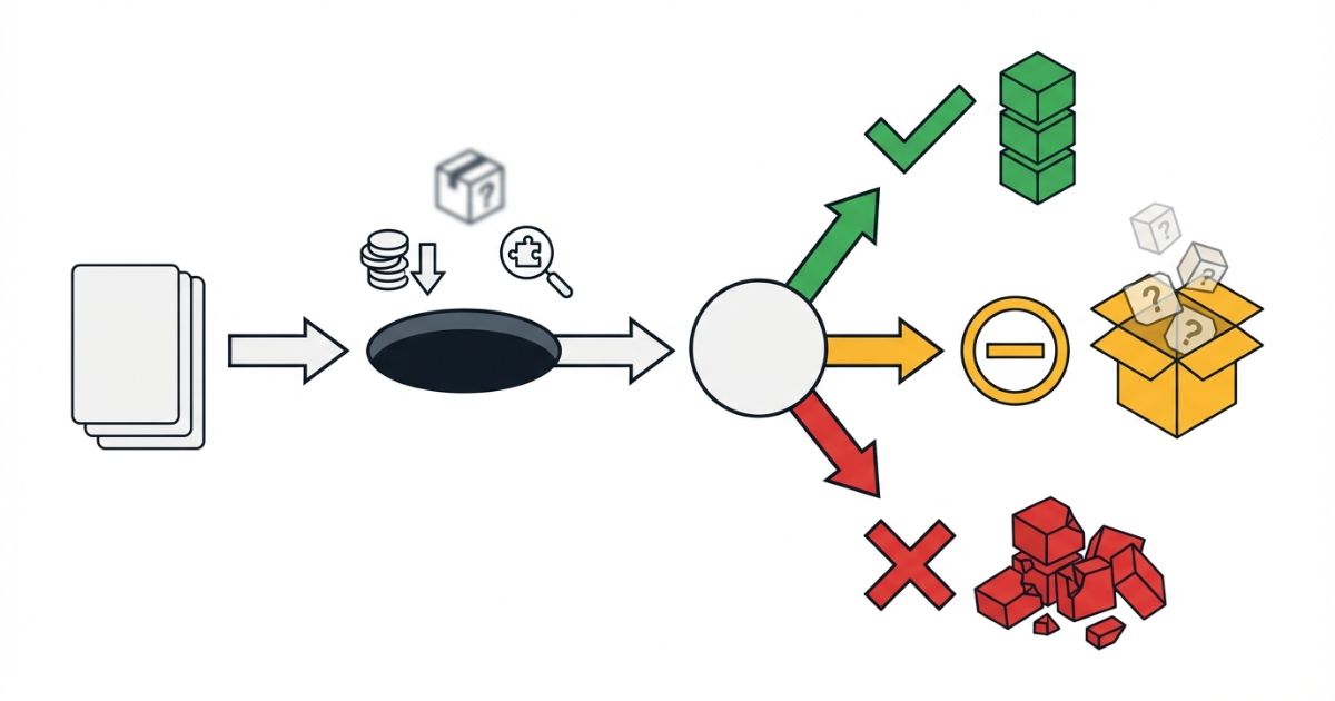 買ってよい・要確認・見送りに分岐して失敗を避ける判断分岐図