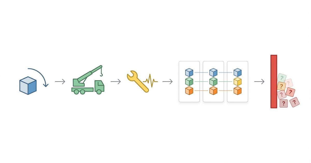 用途から順に確認して同条件比較し要確認で止める判断フロー図