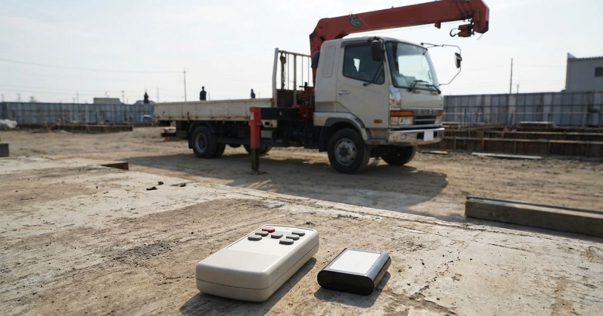 古河ユニックのリモコン新品中古の購入判断をイメージできる現場写真