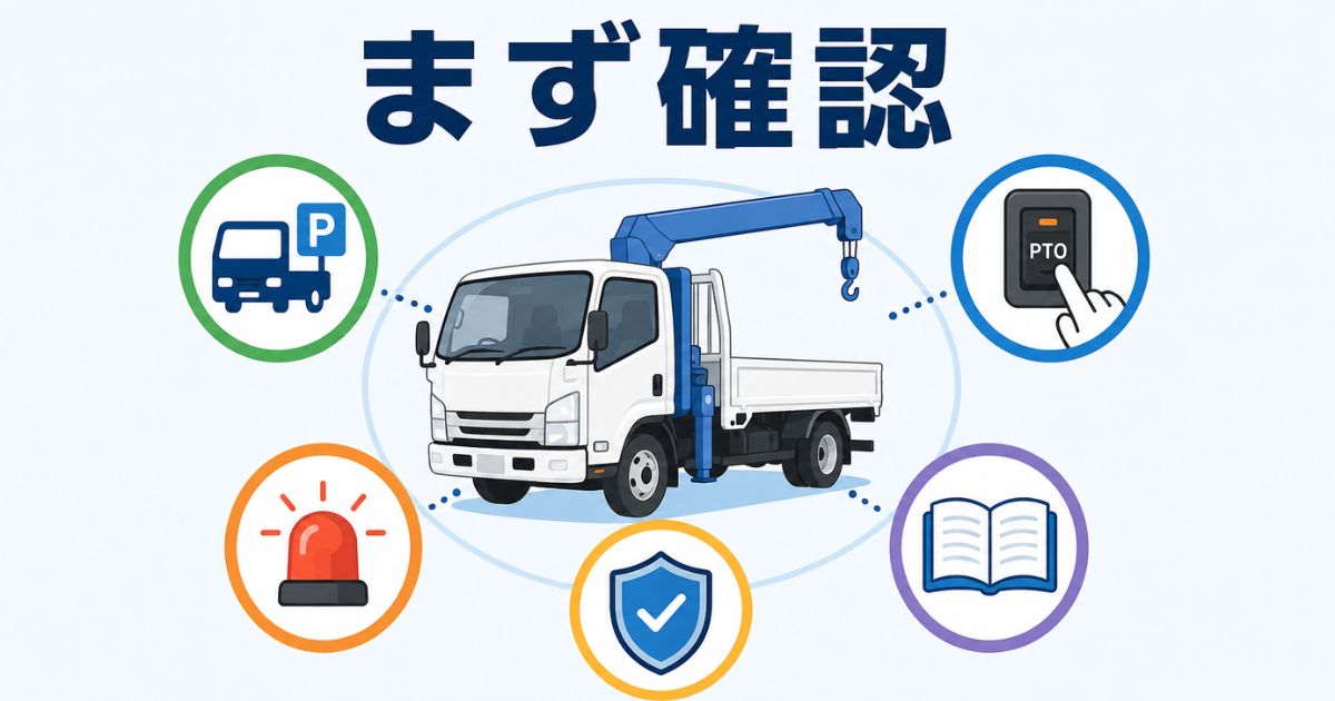 いすゞユニックでPTOが入らないときに作動条件や警告表示をまず確認する図解