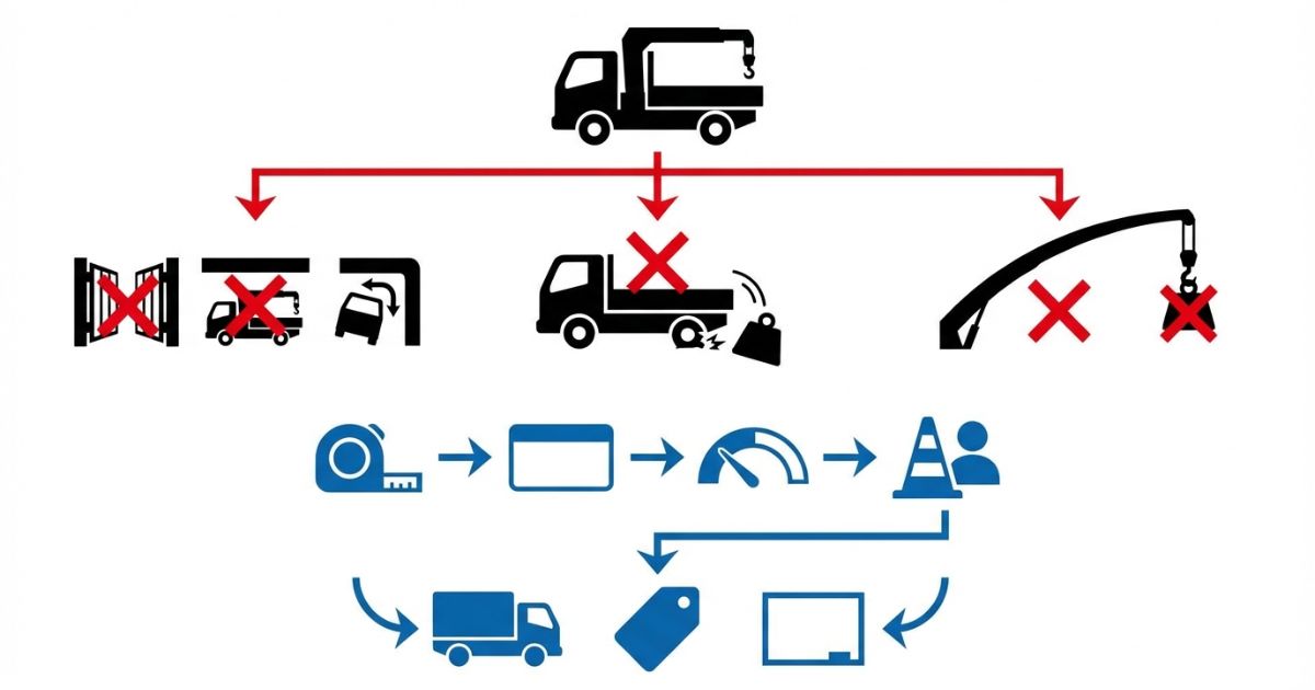 入らない積めない届かないの失敗例と実測照合レンタル外注に分岐して回避する図解