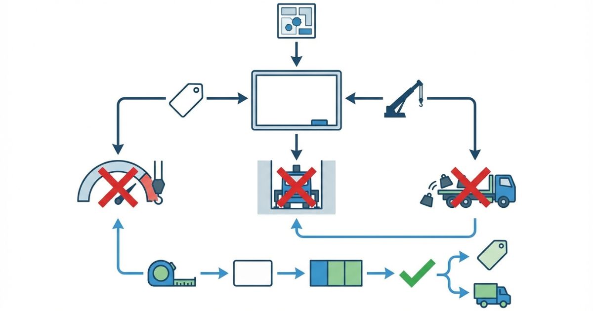 価格だけ性能だけ現場無視の判断で失敗しやすい分岐と回避手順を示す文字なし図解
