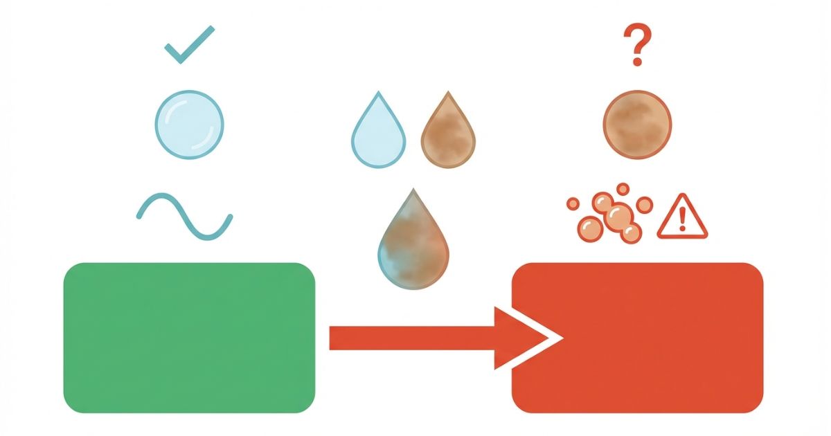 油種不明の継ぎ足しや劣化兆候・警告の見落としを避ける判断分岐(図解・文字なし)