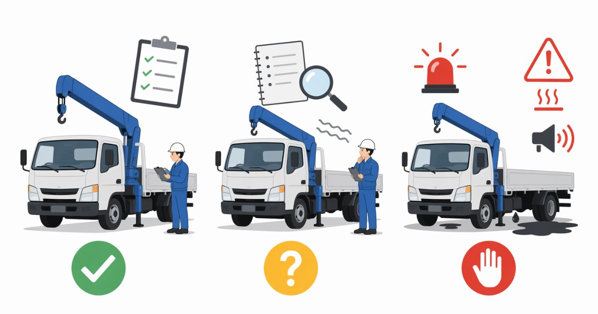 故障時の三菱ユニックを運用可否で3つに整理した比較図解