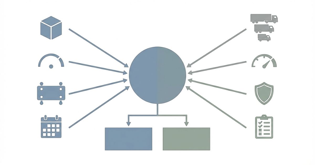 作業条件と仕様の適合で候補を絞る判断軸を示した図解