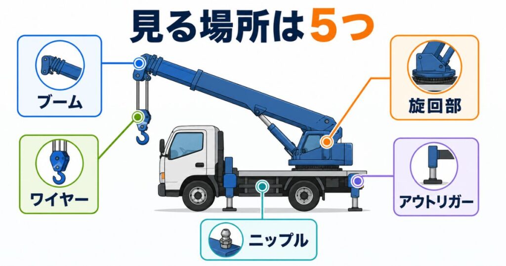 タダノユニック グリスアップ箇所|点検・給脂の基本 | ユニック車・2tトラック情報メディア