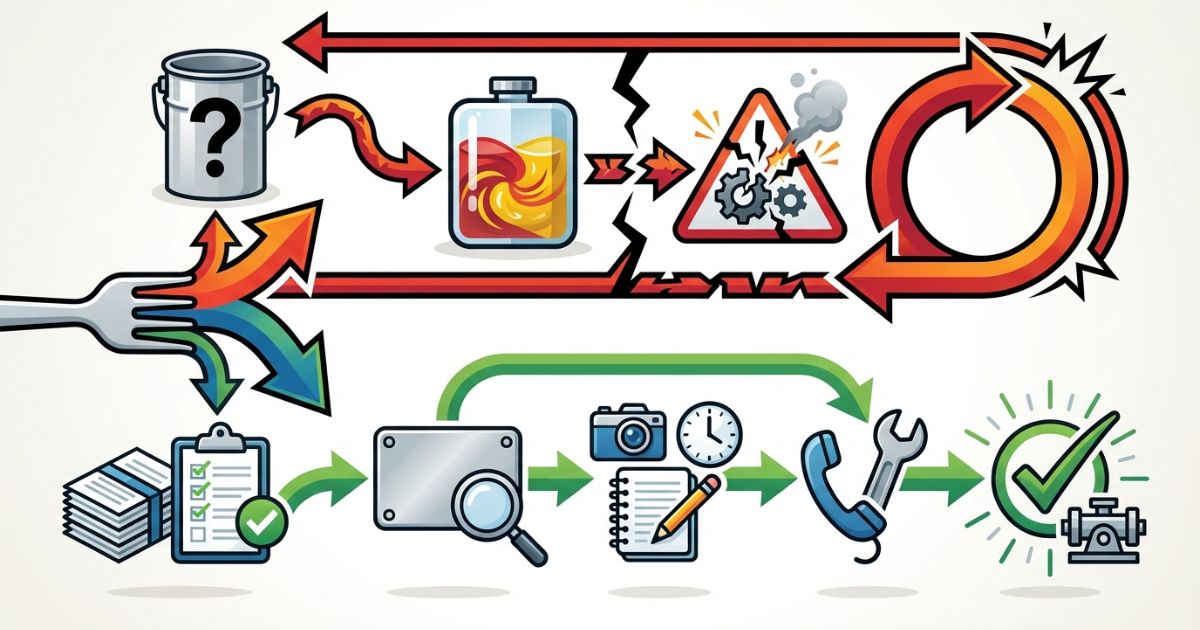 油種不明の補充や自己判断の交換が招く混合リスクと回避ルートの図解