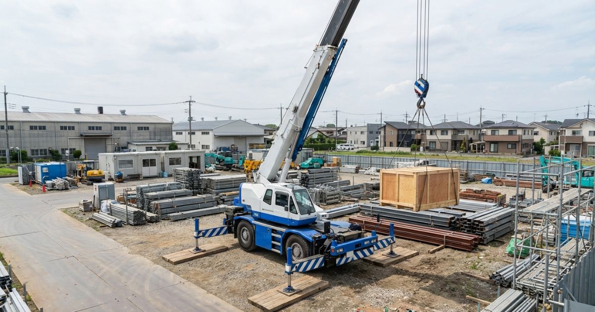 重量だけ判断や設置進入半径の見落としで当日停止する失敗例と回避策を示す文字なし図解