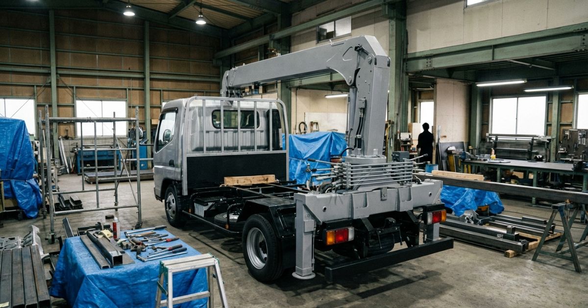  トラッククレーン後付けの可否を車両条件と法規適合と総費用で判断する図解