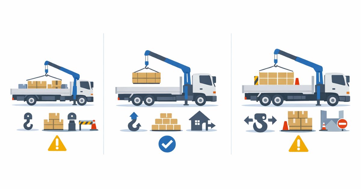 2t・3t・4t・大型の違いを比較しながら4tの中間的な強みを整理した図