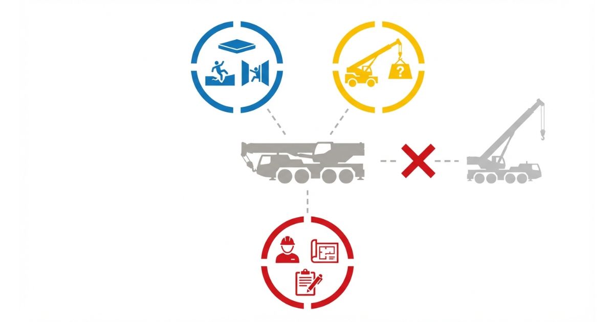 組立や分解が必要かどうかを条件と体制で判断する考え方を示した図解