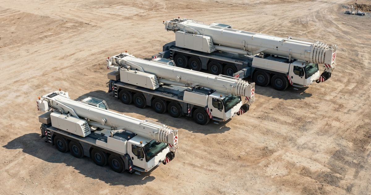 オールテレーンクレーンを吊り能力と軸数でクラス分けした全体像を示す図解