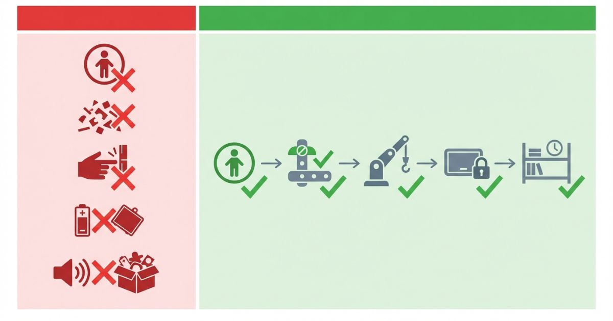年齢表示だけで選ぶ失敗や小部品と挟み込みと電池部と音管理のリスクを整理した文字なし図解