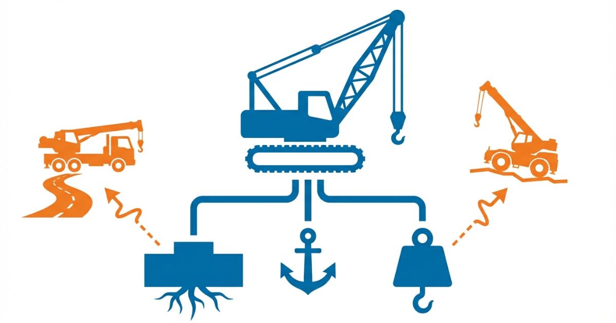 クローラークレーンが必要になる判断軸を整理した図解
