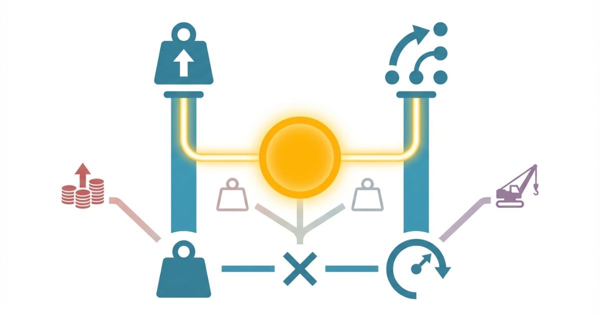 80t導入の結論と判断軸を示す文字なし図解