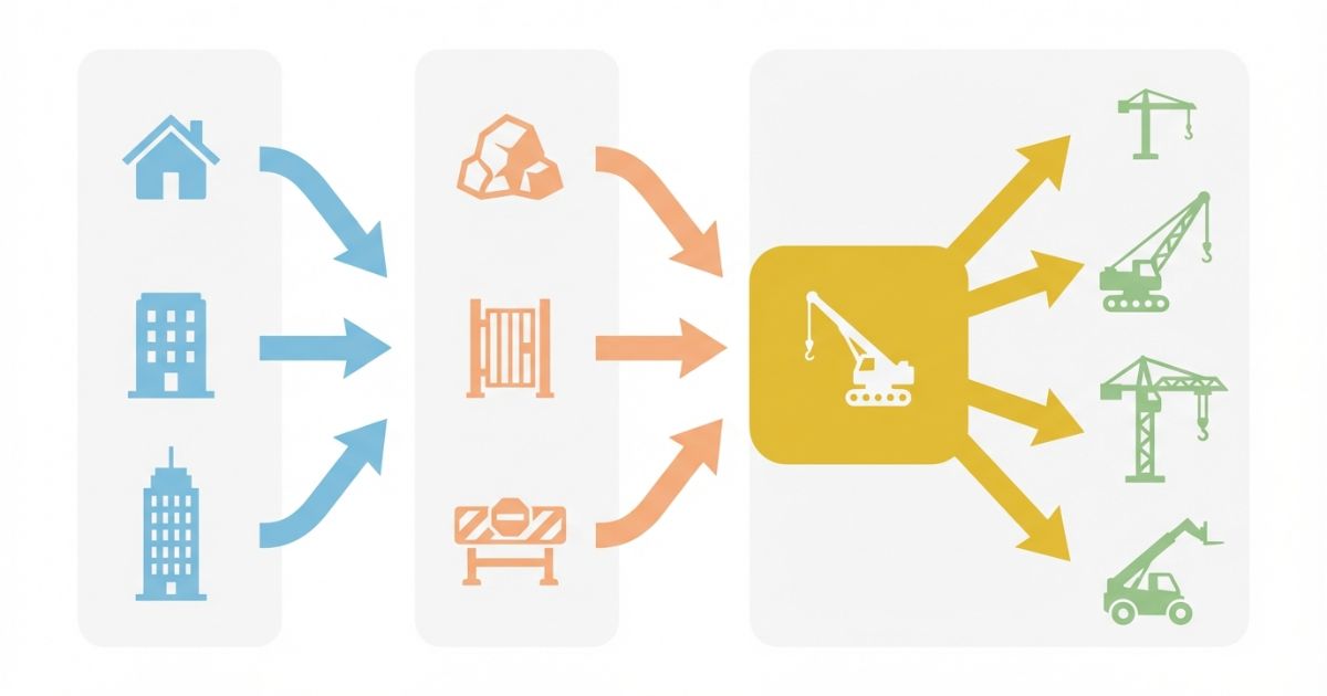 25tを選ぶ判断軸を工事規模・現場条件・代替機種で整理した文字なし図解