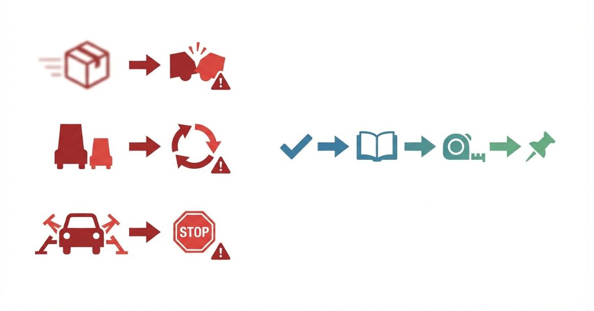出典不明や単位ミスなどCAD活用の失敗と回避手順を示す図解