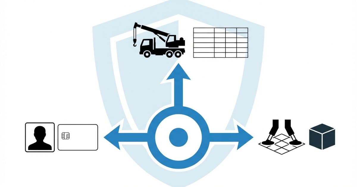 導入前に整理すべき人・物・場所の分岐と安全条件を示す文字なし図解