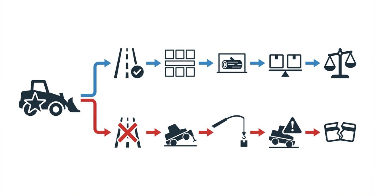 万能運用の失敗リスクと回避の分岐を示す文字なし図解