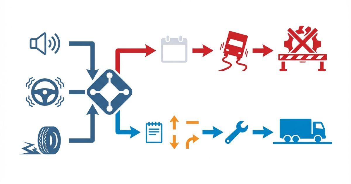 デフ不調の放置リスクと安全側の分岐を示す文字なし図解