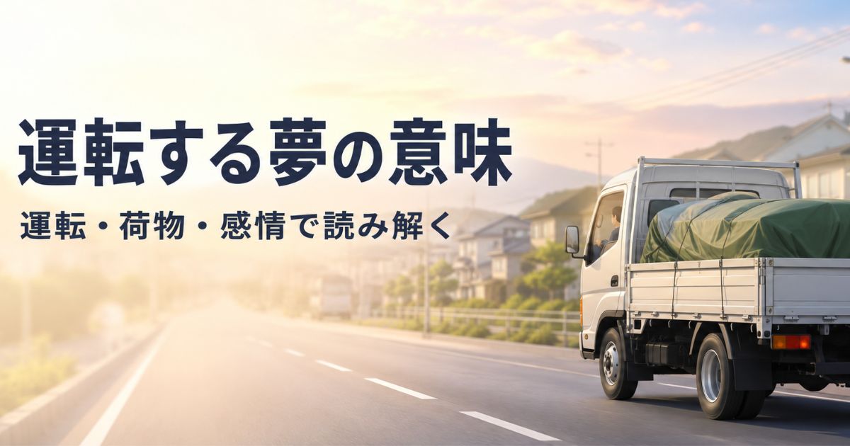 トラックを運転する夢を運転状態・荷物・感情から読み解くことを伝える情景